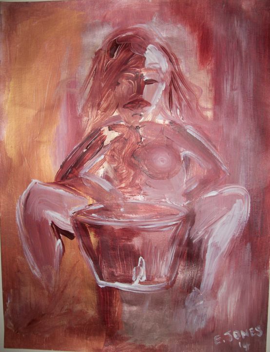 Painting titled "washer-woman.jpg" by Elroy Jones, Original Artwork, Oil