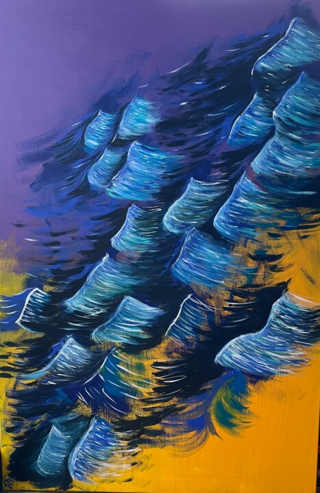 Painting titled "Bodies of water: Jo…" by Els Devrieze, Original Artwork, Acrylic
