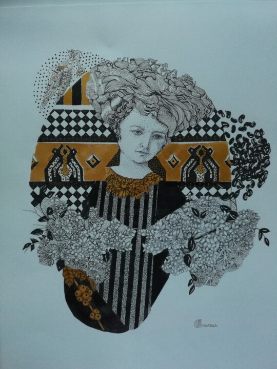 Schilderij getiteld "cultura eclectica" door Elsa Bonita, Origineel Kunstwerk, Acryl