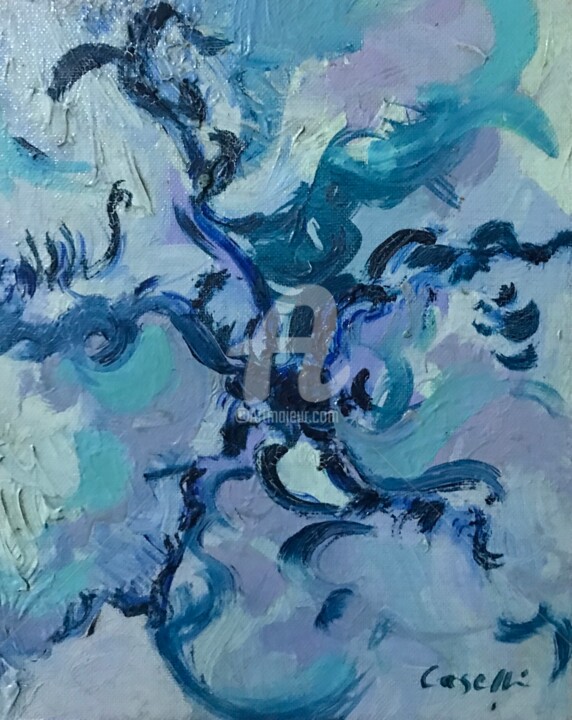 Peinture intitulée "Étoiles des mers" par Elsa Caselli, Œuvre d'art originale, Huile