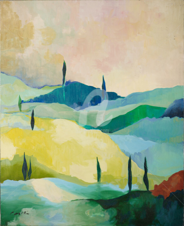 Peinture intitulée "tuscany-ii-2007-100…" par Elsa Caselli, Œuvre d'art originale