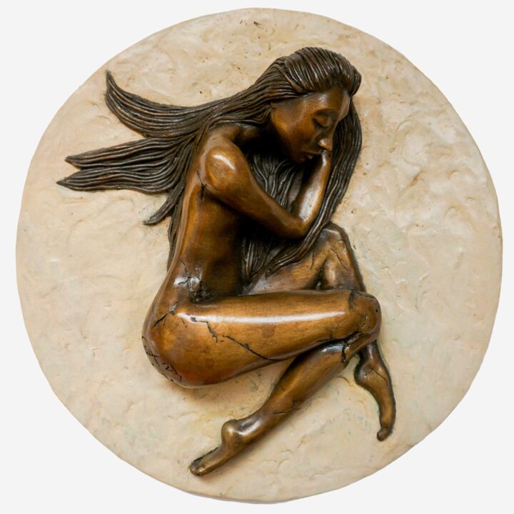 Sculpture titled "La Fractura" by Elsa Muñoz, Original Artwork, Bronze