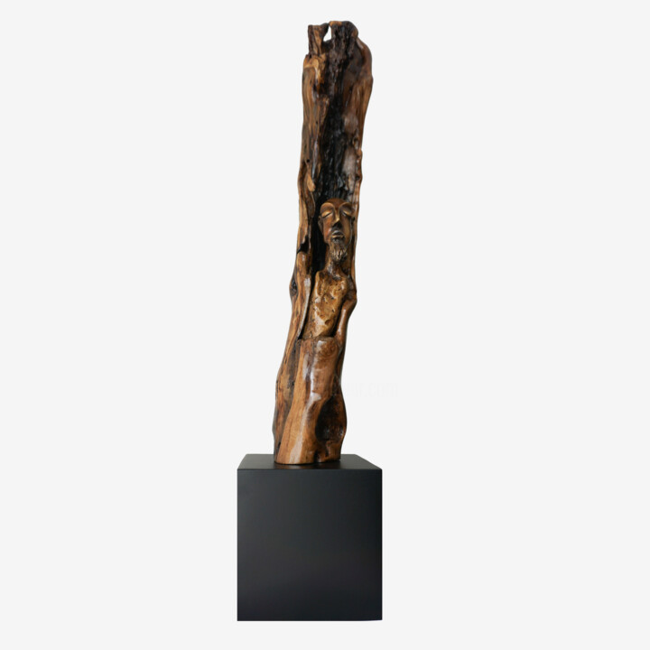 Escultura intitulada "Reflexión" por Elsa Muñoz, Obras de arte originais, Bronze