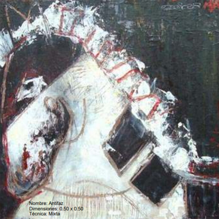 Painting titled "Antifaz" by Elsa Russi, Original Artwork, Acrylic