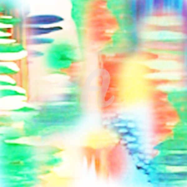 Photographie intitulée "Dégradé en flou" par Elsa Caselli, Œuvre d'art originale,