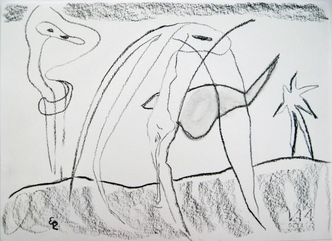 Рисунок под названием "Voluntad" - Elsa Lores, Подлинное произведение искусства