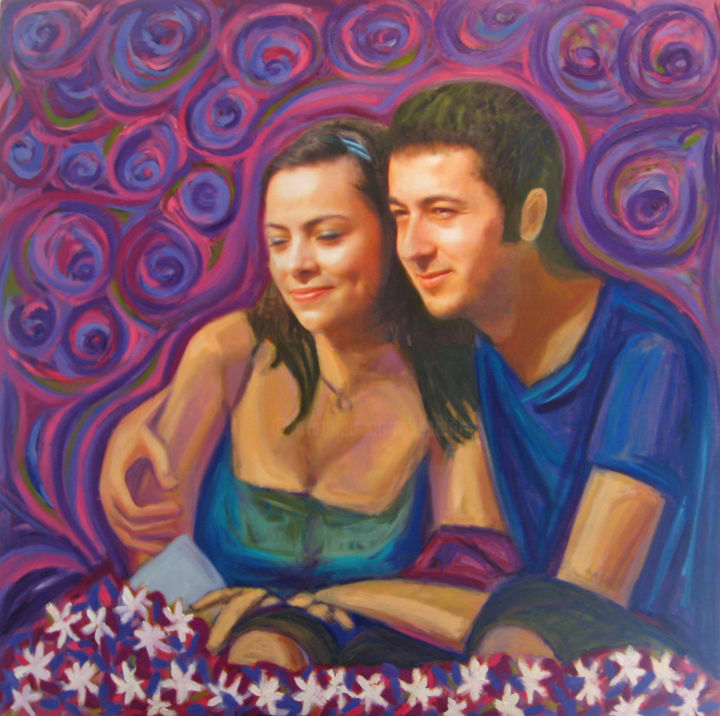 Painting titled "Amor" by Elsa Lores, Original Artwork