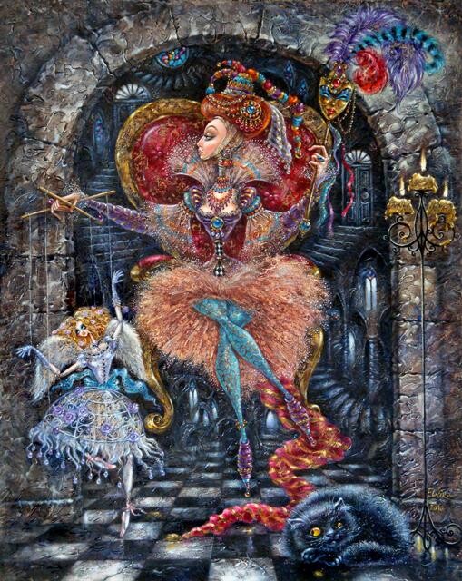 Картина под названием "Queen of Destiny" - Elvira Baranova, Подлинное произведение искусства, Другой