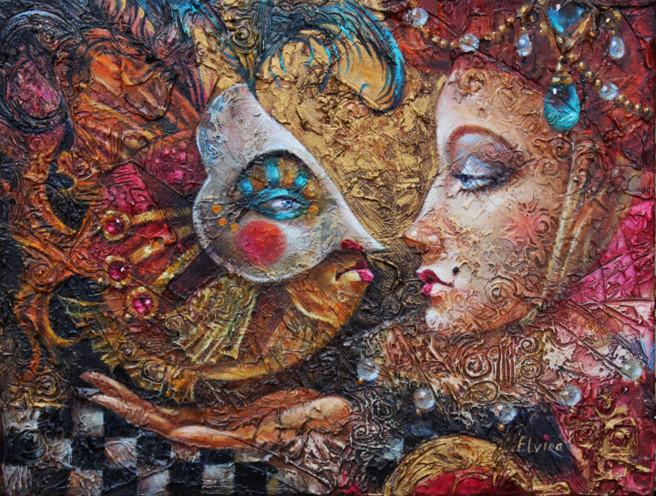 Painting titled "Vision of the Soul" by Elvira Baranova, Original Artwork, Oil