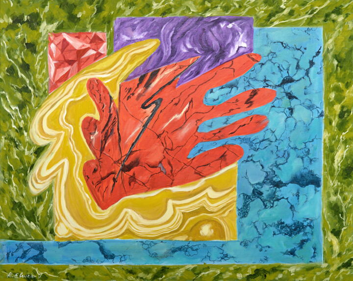 Painting titled "Integration 5" by Elvira Kamaletdinova, Original Artwork, Oil
