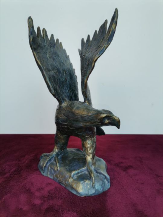Sculpture titled "" EAGLE "" by Elvira Sirio, Original Art, Clay