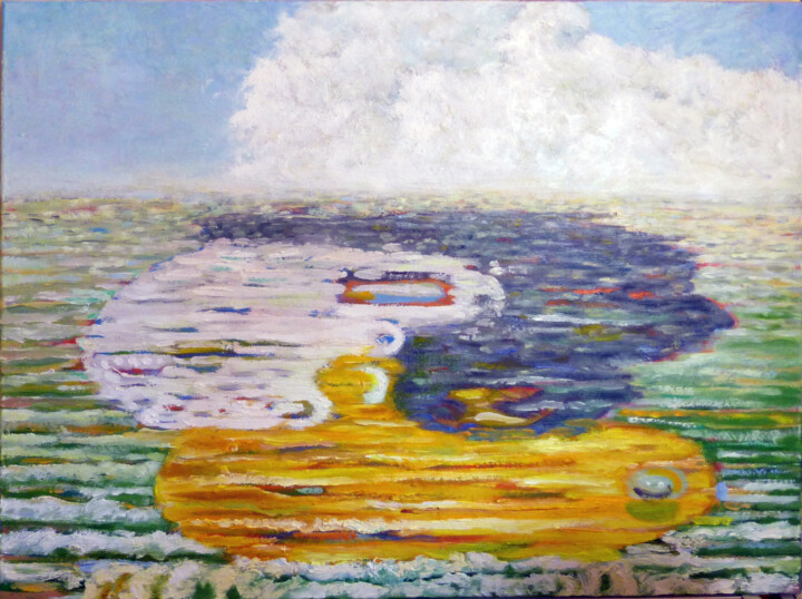 Pittura intitolato "Morze Białe, Morze…" da Elżbieta Goszczycka, Opera d'arte originale, Olio