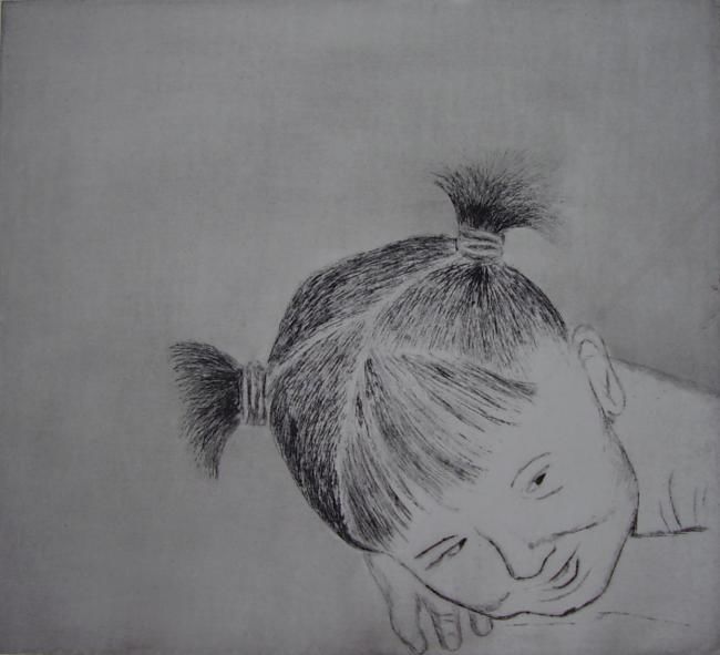 Drawing titled "Infancia" by Elzzia, Original Artwork