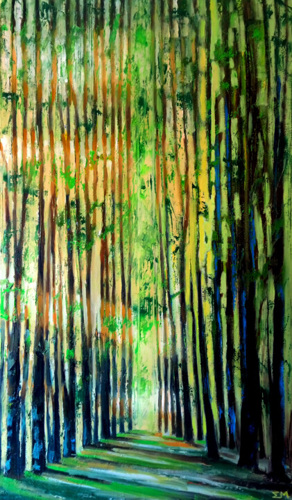 Peinture intitulée "Forrest" par Emanuel Titus Marginean, Œuvre d'art originale, Huile Monté sur Châssis en bois