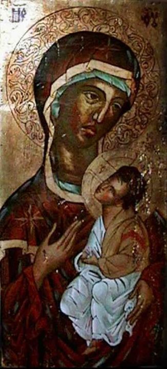 Painting titled "The Virgin and Child" by Emanuel Rus, Original Artwork, Other