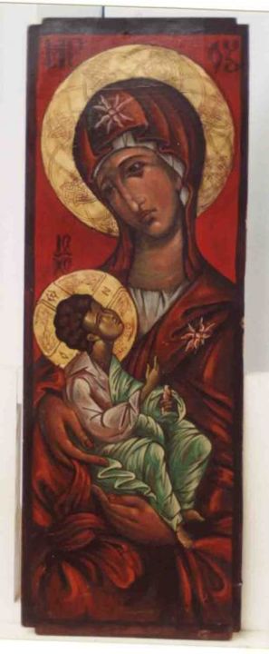 Pittura intitolato "Virgin and child" da Emanuel Rus, Opera d'arte originale, Altro