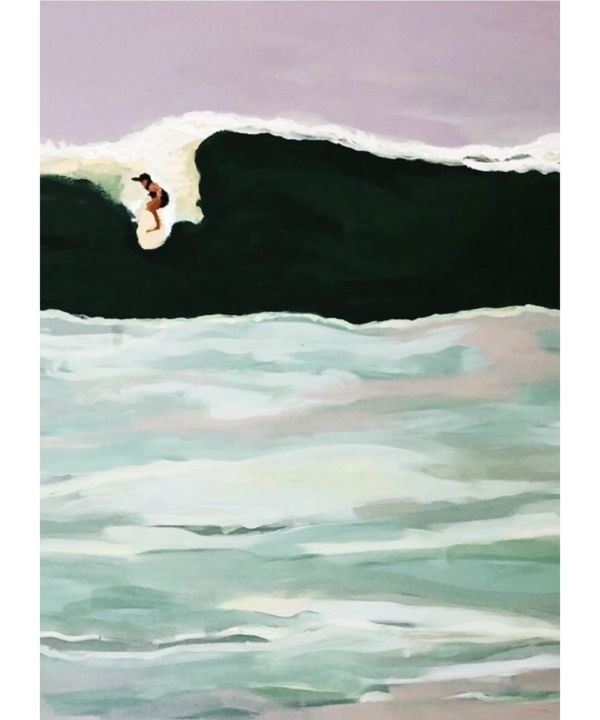 Schilderij getiteld "surf" door Emanuela Tlaga, Origineel Kunstwerk, Acryl