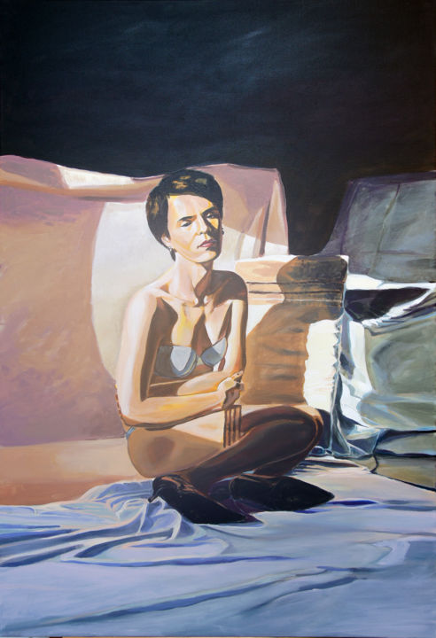 Pittura intitolato "Being in Spotlight" da Emilia Amaro, Opera d'arte originale, Acrilico
