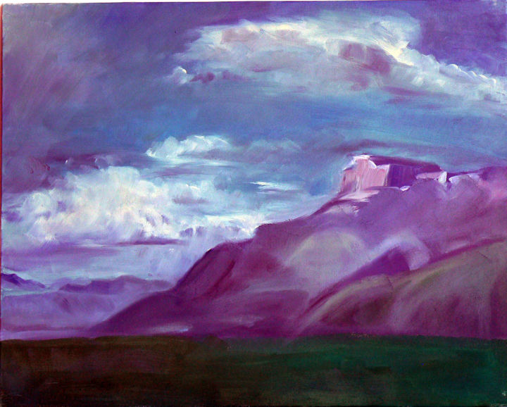 Pittura intitolato "Monte penegal" da Emilia Amaro, Opera d'arte originale, Olio
