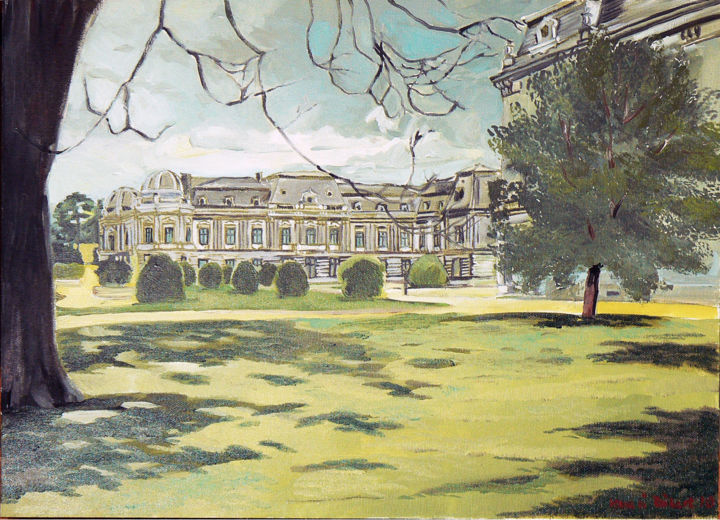 Pintura intitulada "Festetich palace of…" por Emilia Amaro, Obras de arte originais, Óleo