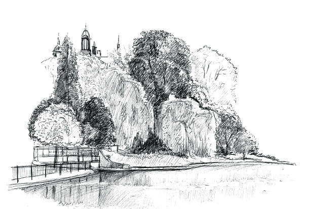 Drawing titled "Hyde park" by Emilia Amaro, Original Artwork, Ballpoint pen