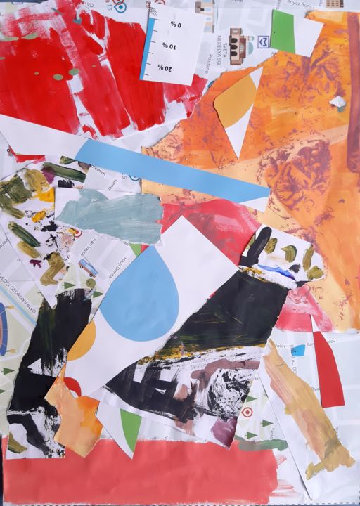 Collages titled "Street Geometry Col…" by Emil Borisov, Original Artwork, Acrylic