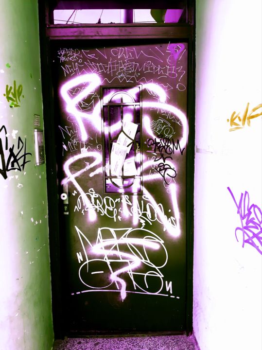 Digital Arts titled "Street Geometry XI" by Emil Borisov, Original Art, Digital Painting