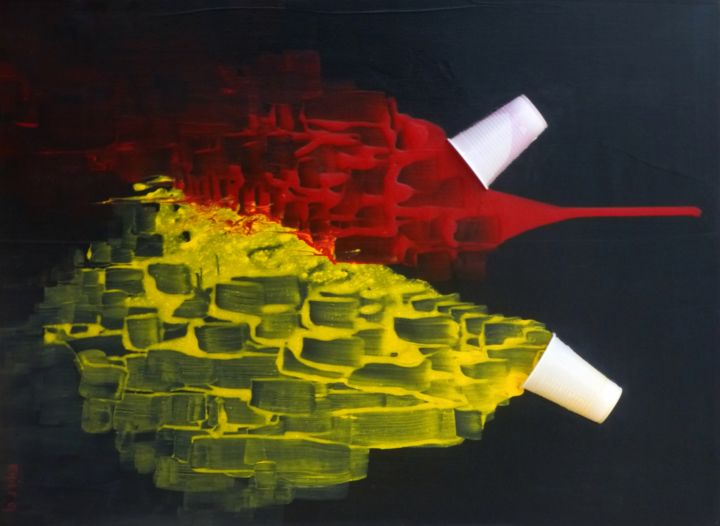 Peinture intitulée "Emile G "Jets de co…" par Emile G, Œuvre d'art originale, Acrylique