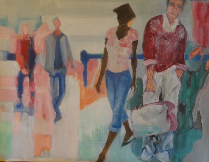 Ζωγραφική με τίτλο ""On va où?" - "#Art…" από Emile Paya, Αυθεντικά έργα τέχνης, Λάδι