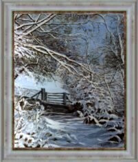 Peinture intitulée "féérie neigeuse" par Emile Wouters, Œuvre d'art originale