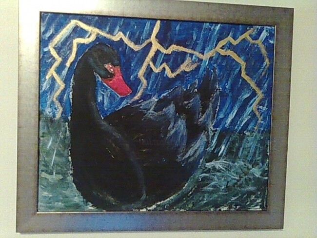 拼贴 标题为“the black swan” 由Emilia Penttilä, 原创艺术品