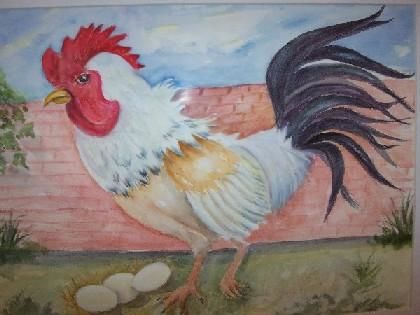Ζωγραφική με τίτλο "Where is my chick" από Emilia, Αυθεντικά έργα τέχνης