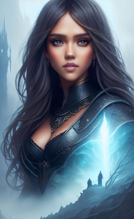 Digital Arts titled "Jessica Alba Prince…" by Emiliano Buiatti, Original Artwork, AI generated image