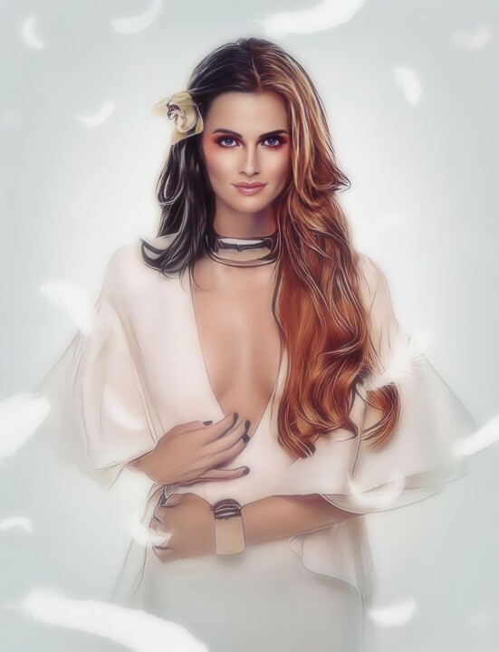 Digital Arts titled "Stana Katic" by Emiliano Buiatti, Original Artwork, Photo Montage