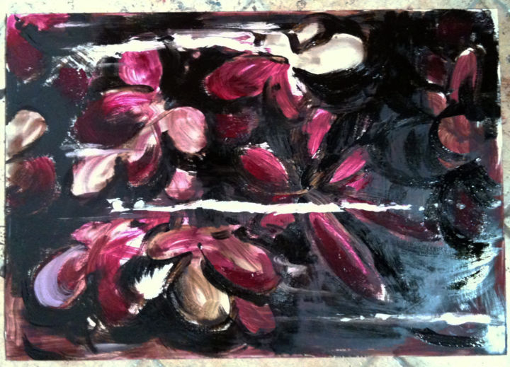Painting titled "fiori-2011-cm-100x8…" by Emiliano Africano, Original Artwork