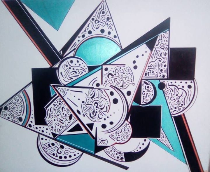 Peinture intitulée "Entre les lignes" par Lylie, Œuvre d'art originale,