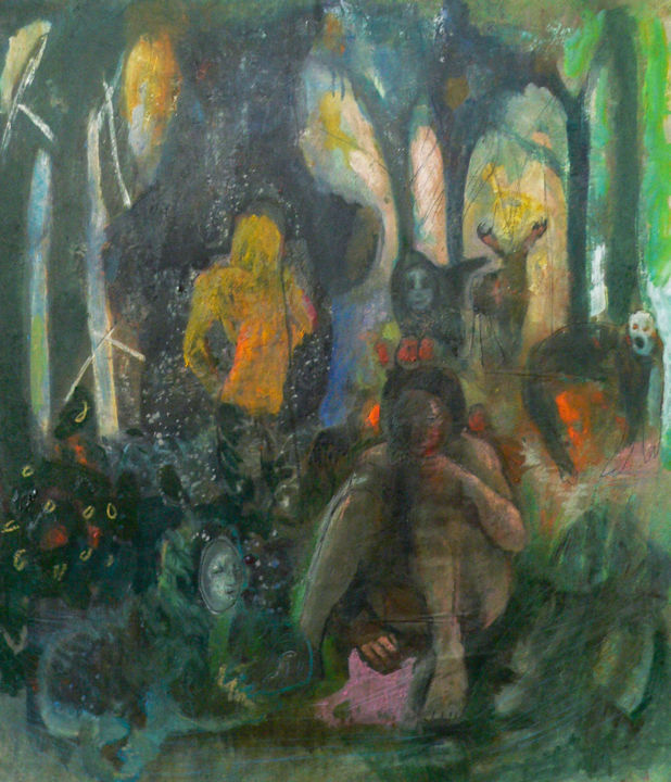 Painting titled "Hypnagogie" by Emilie Lagarde, Original Artwork