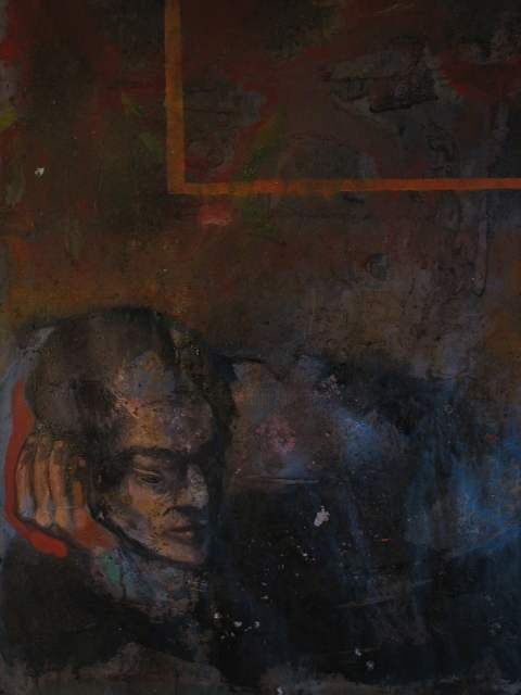 Pittura intitolato "En y repensant" da Emilie Lagarde, Opera d'arte originale