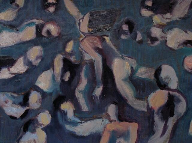 Pittura intitolato "humanicaOs-aquatiqu…" da Emilie Lagarde, Opera d'arte originale