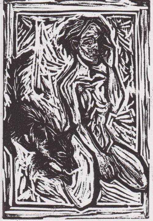 Disegno intitolato "lèchersesblessures.…" da Emilie Lagarde, Opera d'arte originale