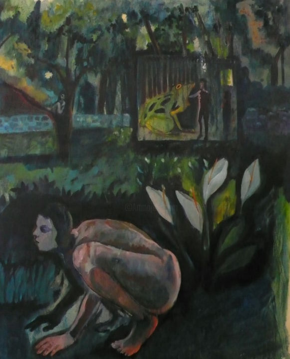 Painting titled "La relève" by Emilie Lagarde, Original Artwork, Oil