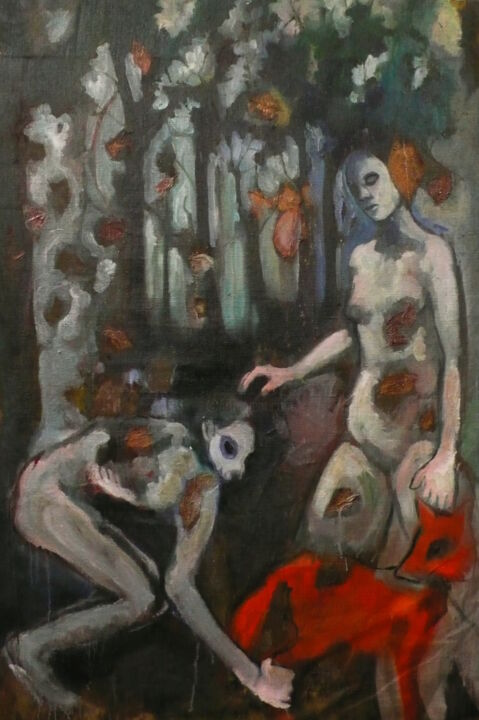 Painting titled "La morsure" by Emilie Lagarde, Original Artwork