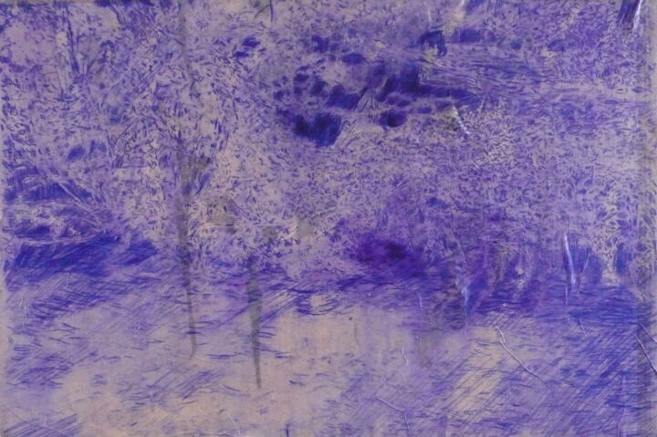 Pintura intitulada "fourrés" por Emilie Lagarde, Obras de arte originais