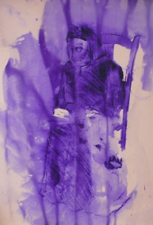 Pittura intitolato "La vieille" da Emilie Lagarde, Opera d'arte originale