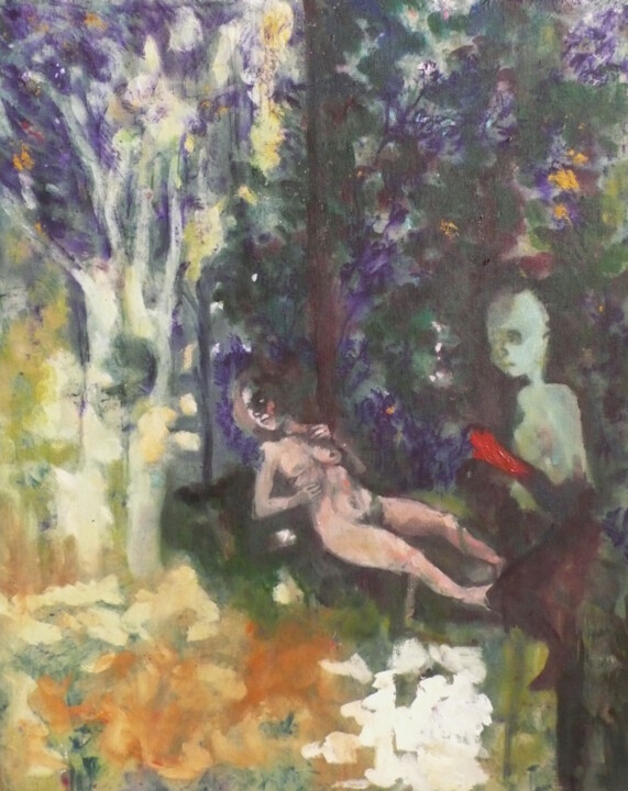 Malerei mit dem Titel "Automne" von Emilie Lagarde, Original-Kunstwerk