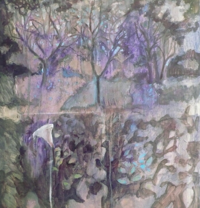 Peinture intitulée "le surplomb" par Emilie Lagarde, Œuvre d'art originale
