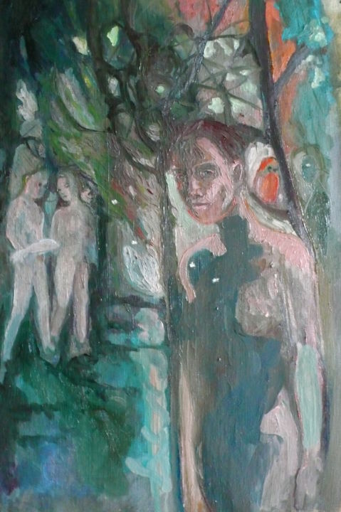Peinture intitulée "Errance" par Emilie Lagarde, Œuvre d'art originale