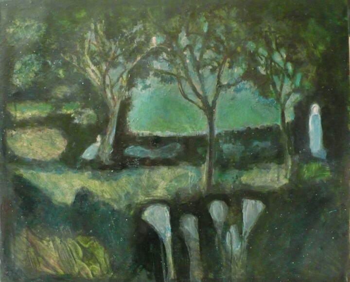 Painting titled "Soir" by Emilie Lagarde, Original Artwork