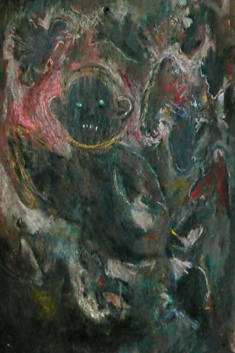 Pittura intitolato "L'exode des sirènes" da Emilie Lagarde, Opera d'arte originale