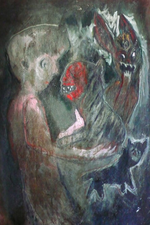 Pittura intitolato "Retrouvailles" da Emilie Lagarde, Opera d'arte originale